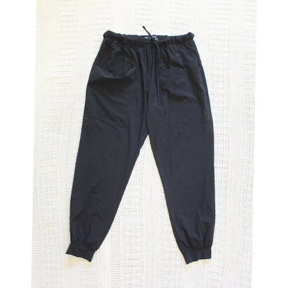 J Brand Joggers Black Women Sweat pants size M style JW25kn1239 elastic waist - Picture 1 of 11